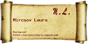 Mircsov Laura névjegykártya