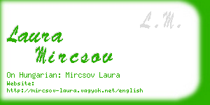 laura mircsov business card